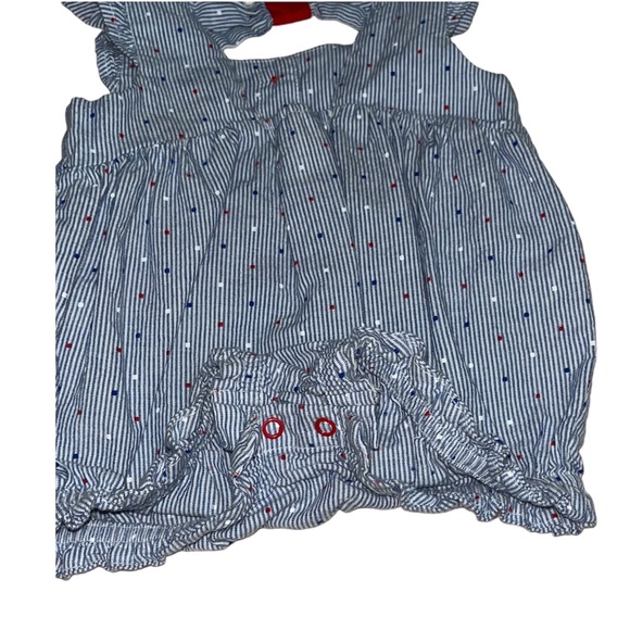 Cat & Jack • RED|WHITE|BLUE Striped & Polka Dot Design Onesie - Picture 9 of 11